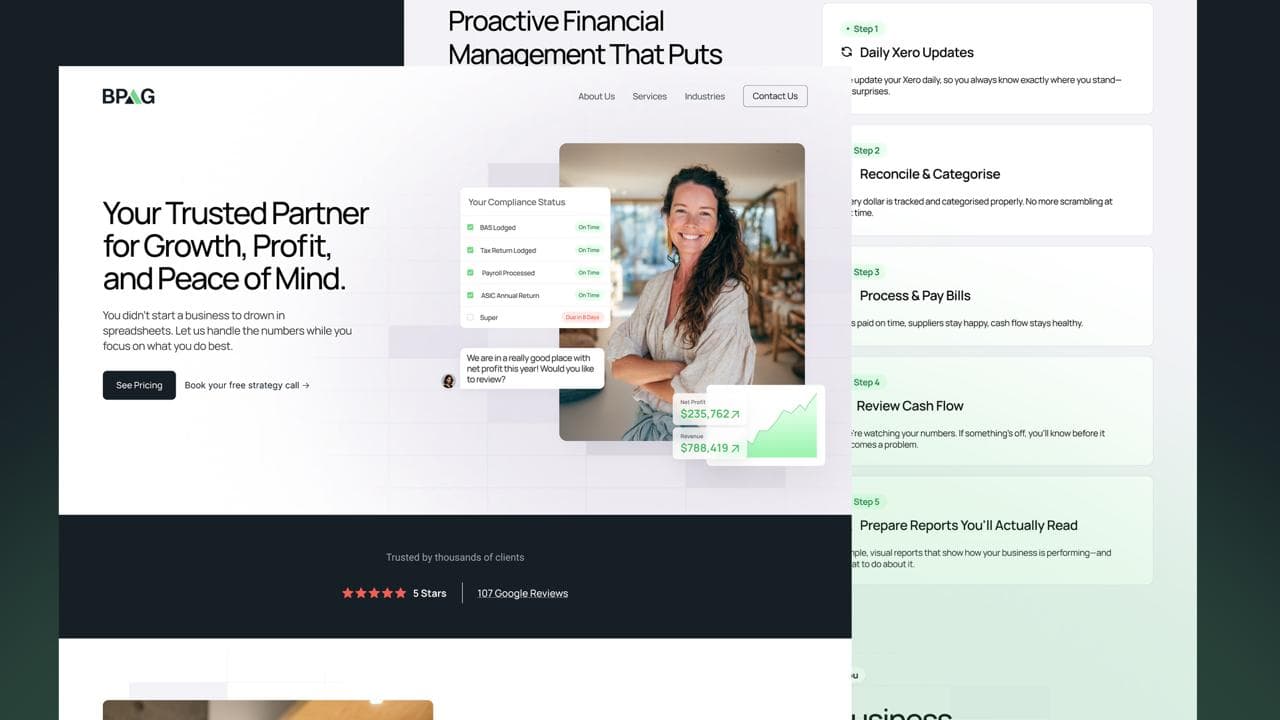 BPAG website preview