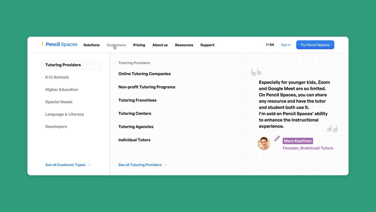 Pencil Spaces — Features