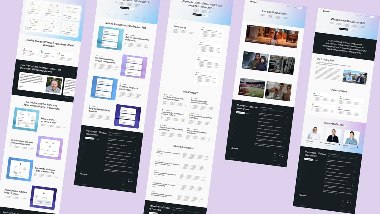 Qurrent website preview