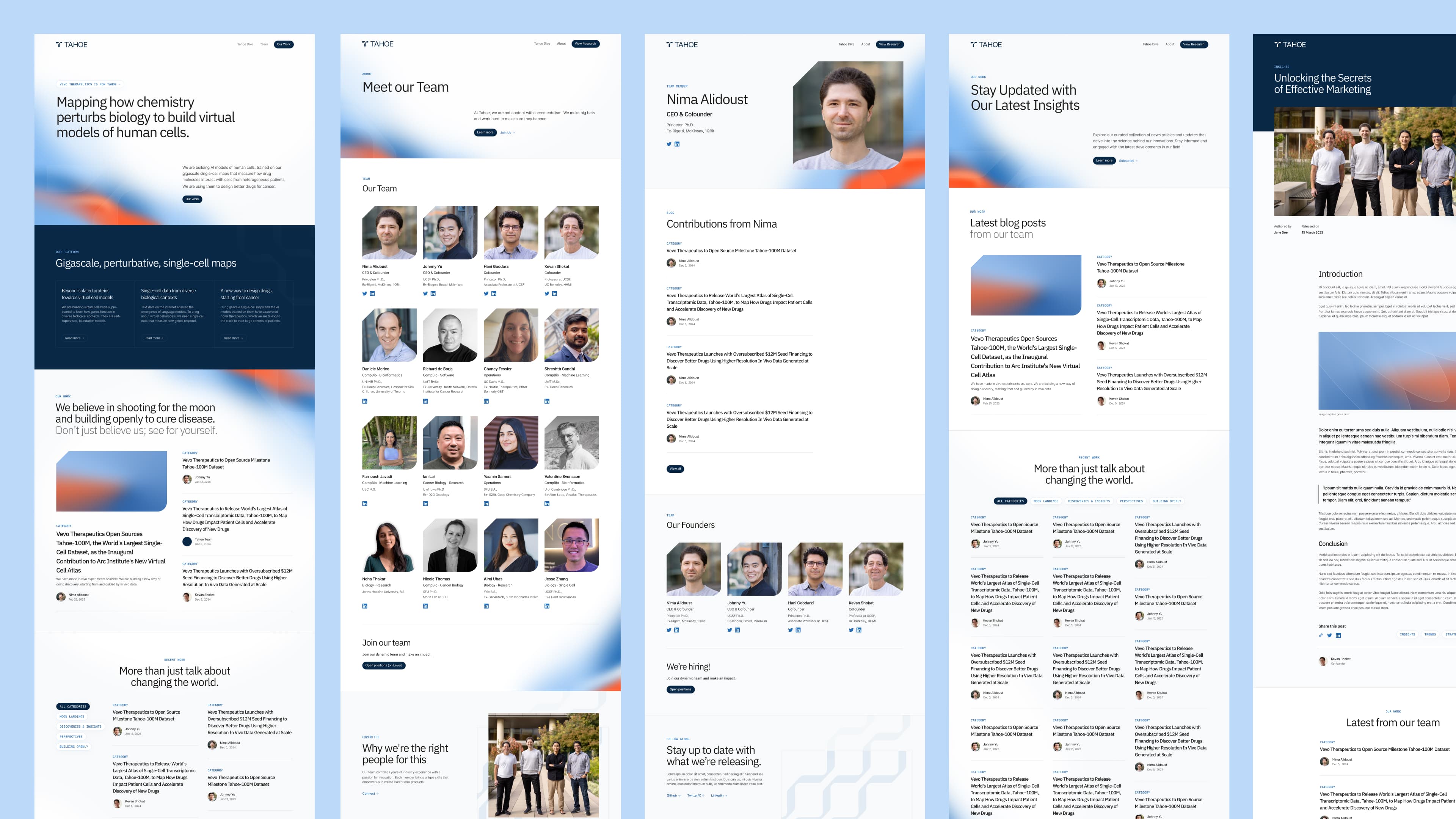 Tahoe Therapeutics — Digital design